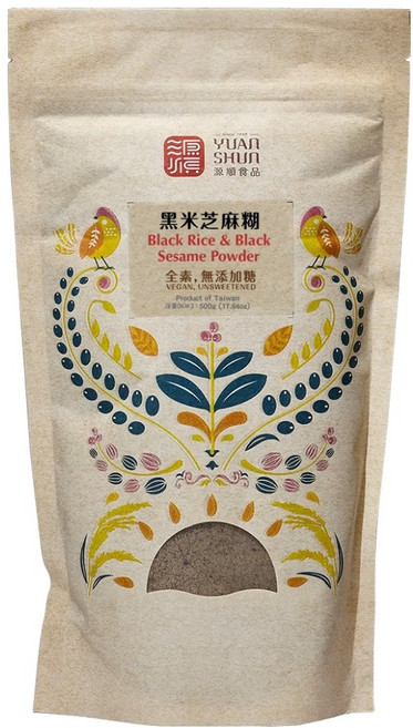 源順食品 黑米芝麻糊 無糖, 500g, 1包