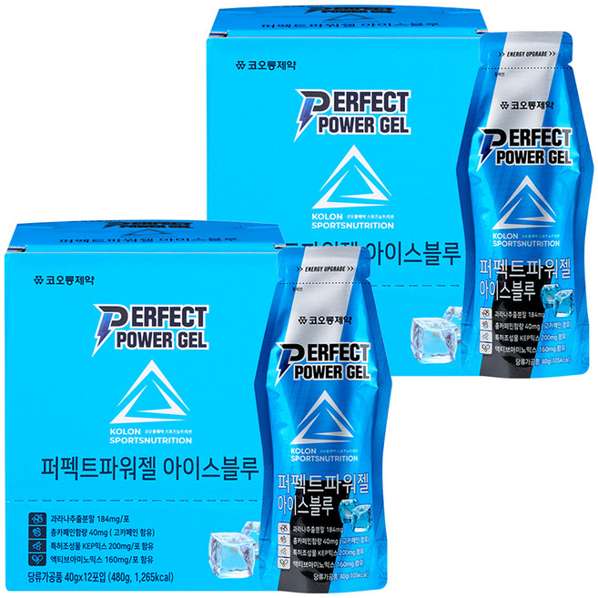 KOLON PHARMA 運動能量果膠 冰藍口味, 12包, 2組