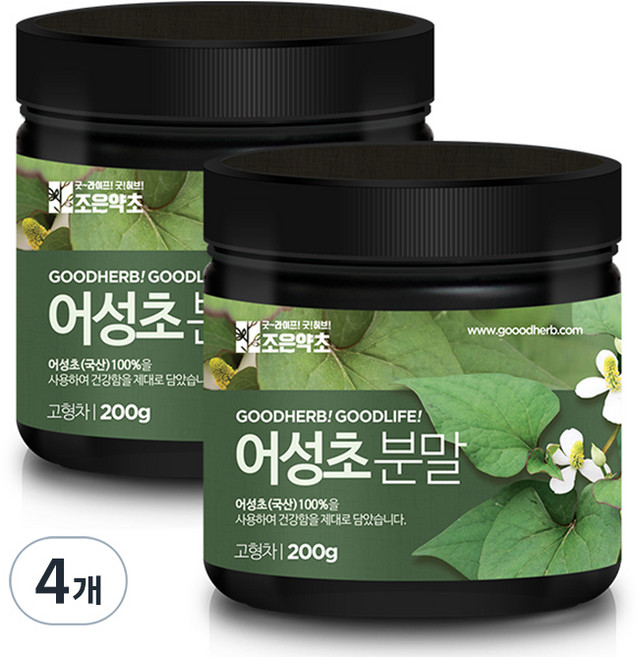 조은약초 프리미엄 어성초 분말, 4개, 200g