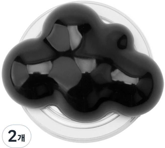 구스페리 디자인 맥세이프 그립 스마트톡, 06블랙구름, 2개