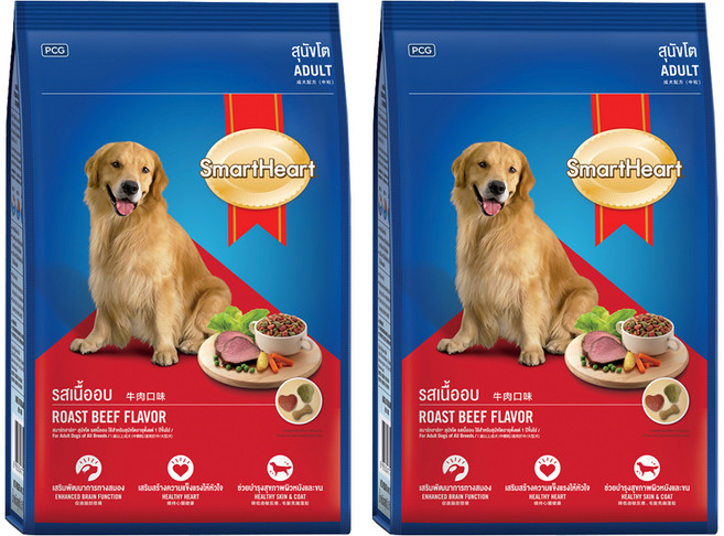 SmartHeart 慧心 成犬配方乾糧, 牛肉口味, 3kg, 2袋