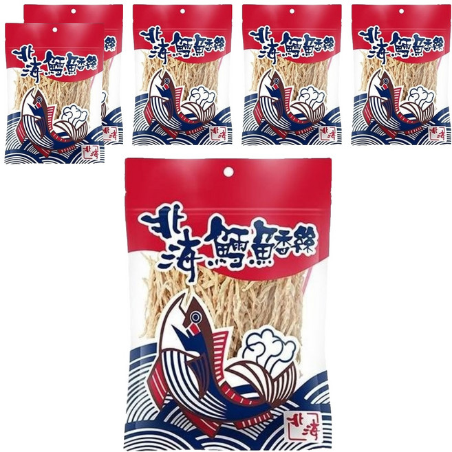 北海 鱈魚香絲, 24g, 6包