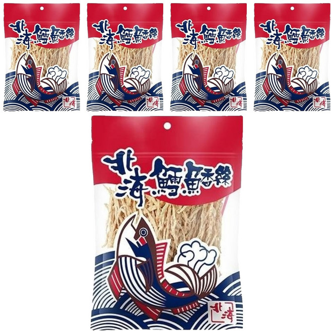 北海 鱈魚香絲, 24g, 5包