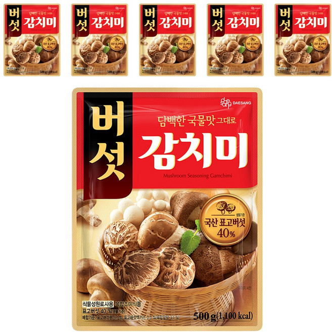 대상 버섯감치미, 500g, 6개