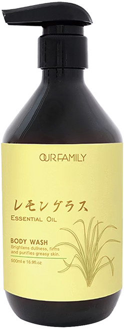 OUR FAMILY 一家人 益生菌 檸檬草療癒煥新沐浴, 500ml, 1瓶