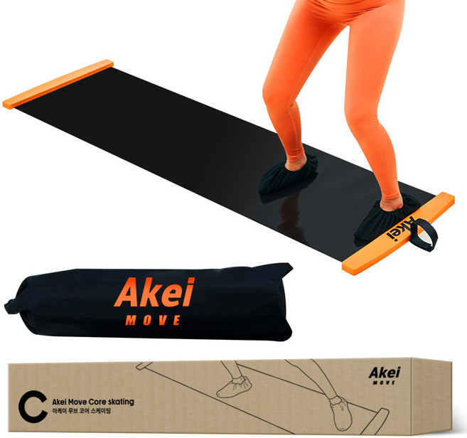 아케이 무브 유산소 코어스케이팅 + 슬라이딩 슈즈 + 보관 파우치 1세트, 혼합색상, 1개