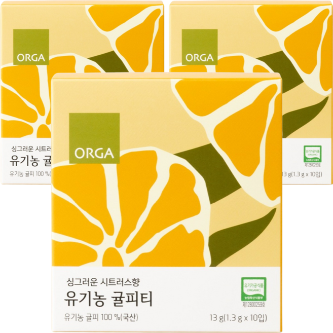 올가홀푸드 유기농 귤피티, 1.3g, 10개입, 3개