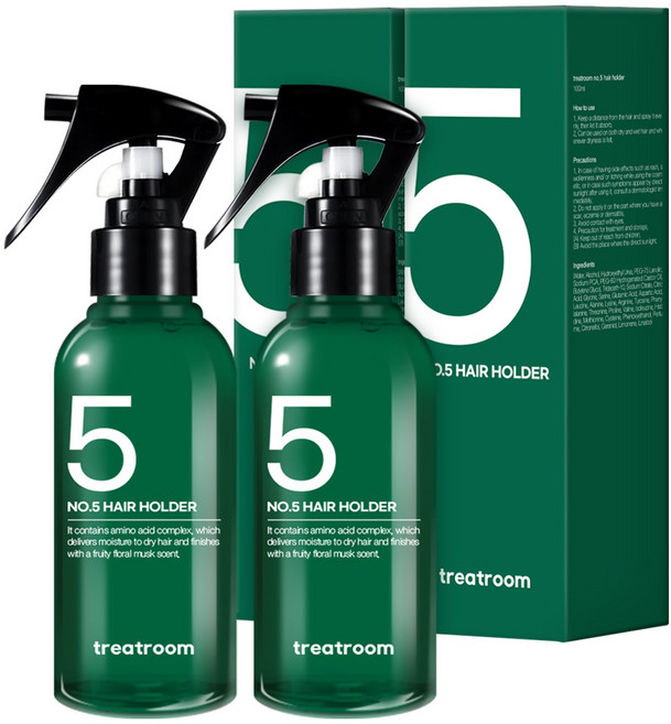 트리트룸 넘버파이브 헤어홀더 미스트, 100ml, 2개