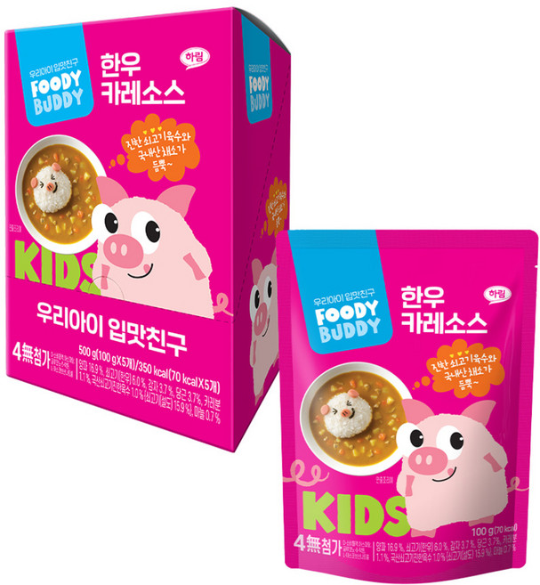 푸디버디 한우 소스, 카레맛, 100g, 5개