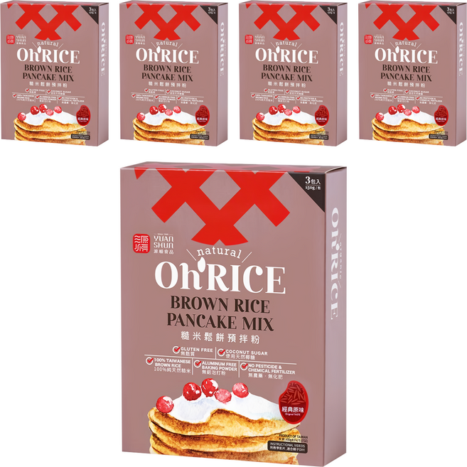 源順食品 糙米鬆餅粉 經典原味, 150g, 15包