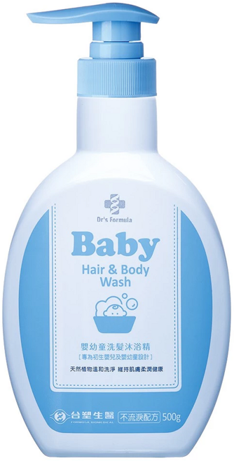 台塑生醫 Dr's Formula 嬰幼童洗髮沐浴精, 500g, 1瓶