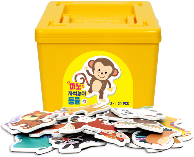아리아띠 미노 동물자석퍼즐, 1세트, 21피스