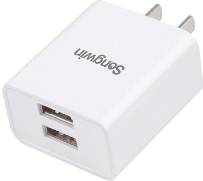Songwin 尚之宇 雙埠 Wall Adapter Only 充電器 快速充電 小巧尺寸 白色 ACD02 1個