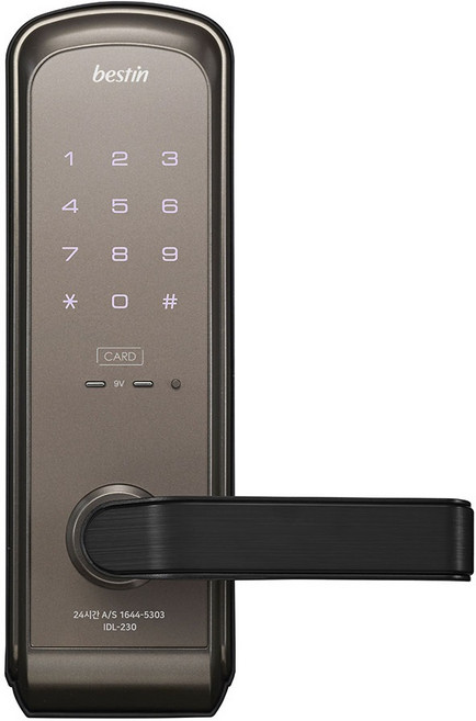 베스틴 손잡이 있음 번호키 디지털 도어락, IDL-230, 방문설치