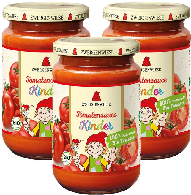 쯔베르겐비제 유기농 어린이 토마토소스, 340ml, 3개