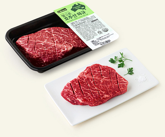 엘그로 호주산 와규 두툼 칼집 구이 산적용 (냉장), 1개, 300g