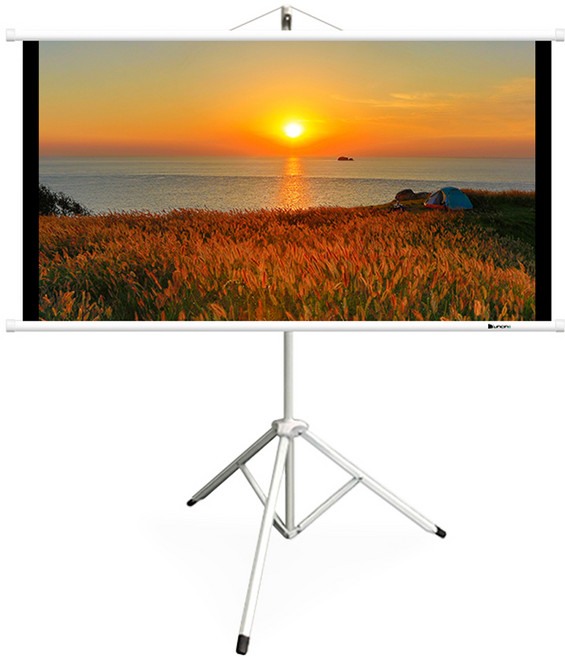 윤씨네 심플 족자스크린 화이트 삼각대포함 16:9 1328 x 747 mm, YJH-060