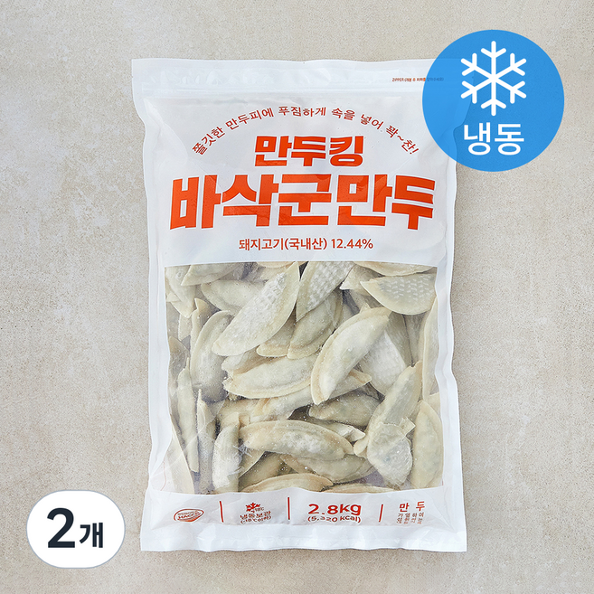 만두킹 바삭 군만두 (냉동), 2.8kg, 2개