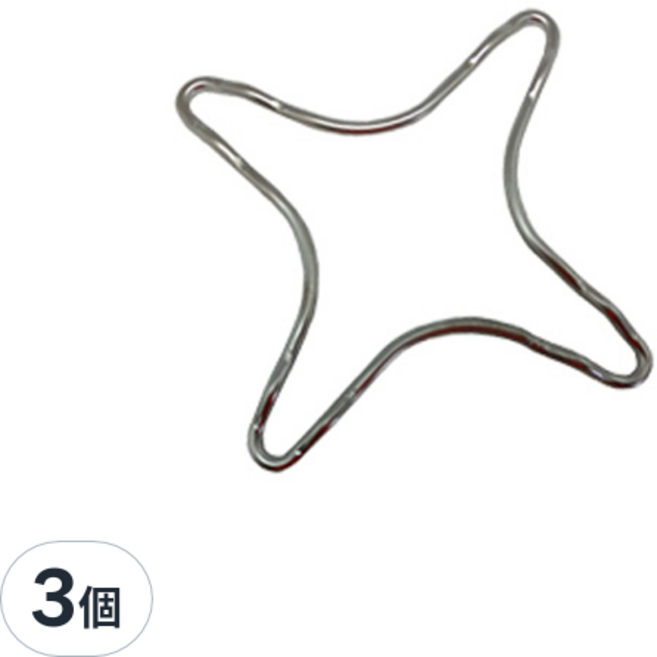 FRIEND COFFEE 摩卡壺專用爐架 星星狀, 銀色, 3個