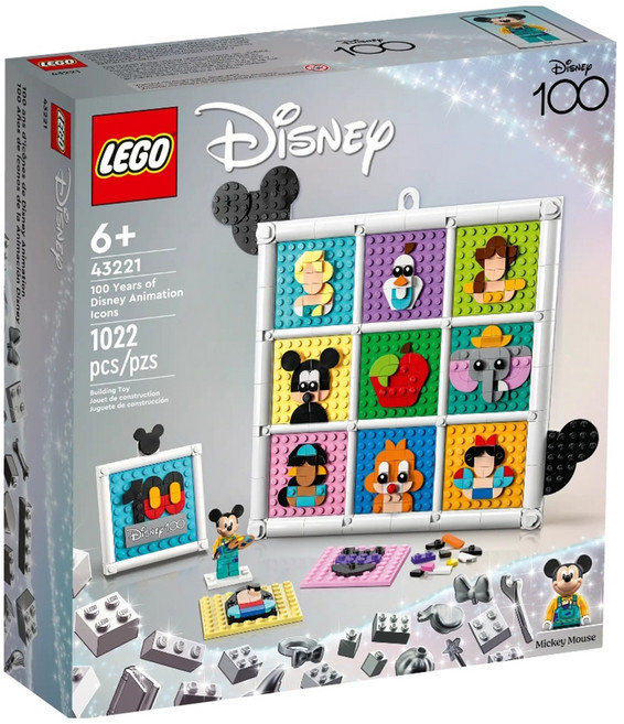 LEGO 43221 迪士尼系列 迪士尼動畫的100周年圖標 100 Years of Disney Animation Icons 1盒, 百年迪士尼動畫經典角色