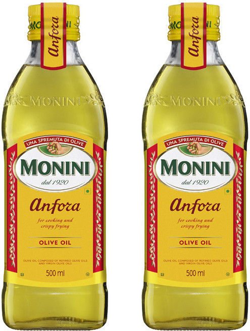 모니니 안포라 퓨어 올리브 오일, 500ml, 2개