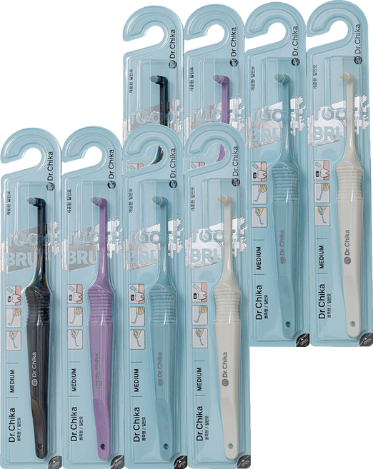 닥터치카 첨단 칫솔 뾰족형 세트, 4개입, 2세트