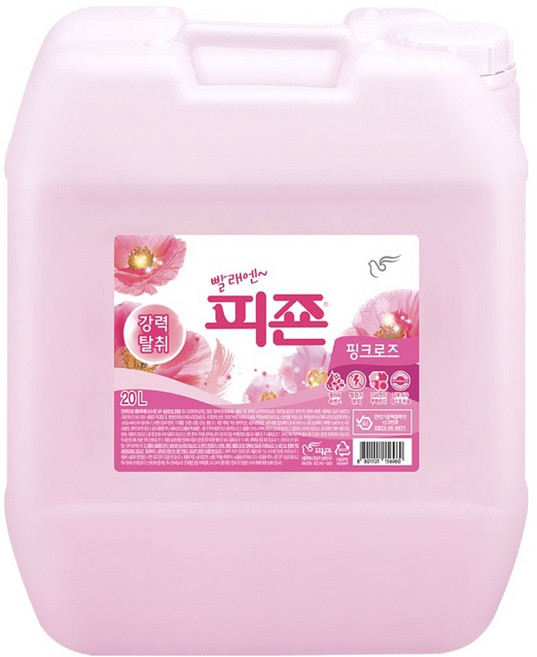 피죤 레귤러 섬유유연제 핑크로즈 본품, 20L, 1개
