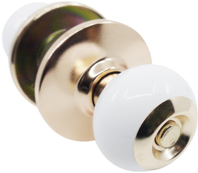 에이팩 8502 화이트골드 원통형 동전타입 목문용 방문손잡이, 1개