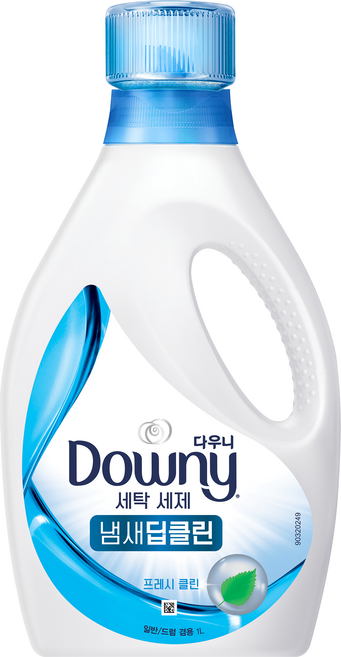 다우니 프리미엄 상쾌한향 액체형 세제 냄새딥클린 블루 본품, 1L, 1개