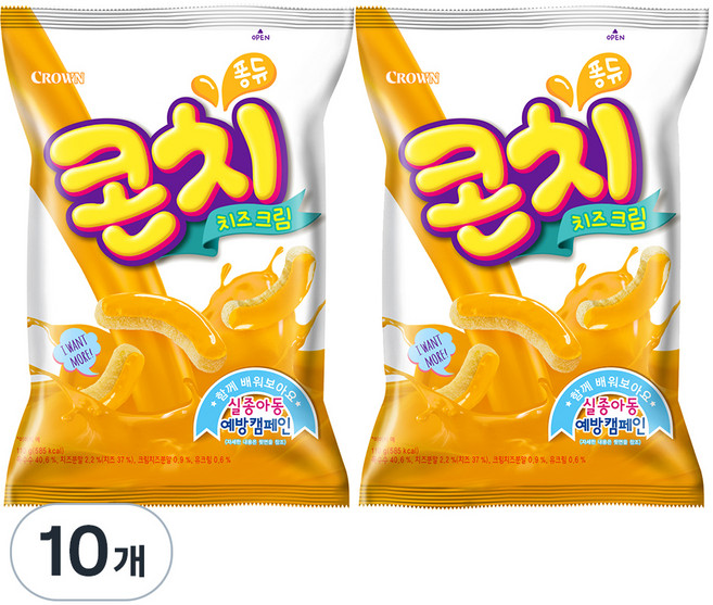 콘치 치즈크림, 110g, 10개
