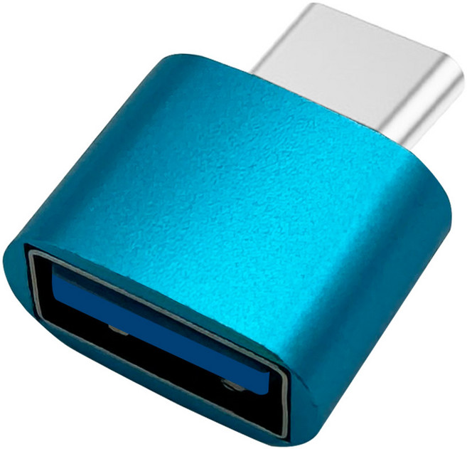 칼론 USB 3.0 미니 C타입 OTG젠더 KR-MCOTG, 2cm, 블루, 1개