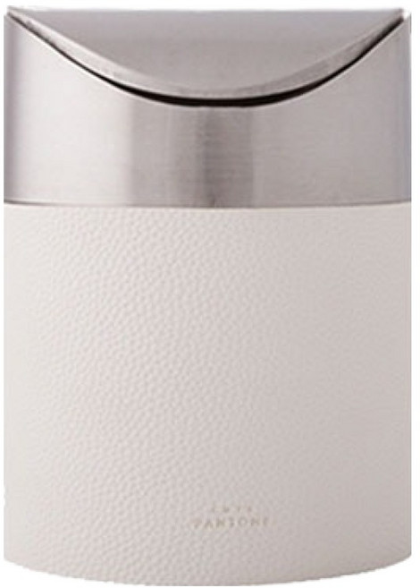 팬톤 스테인리스 가죽커버 컬러 미니 휴지통, 화이트