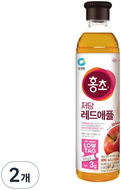 홍초 청정원 레드애플 저당, 2개, 900ml