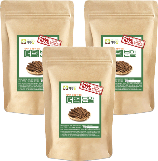 가루랑 더덕 분말, 200g, 3개