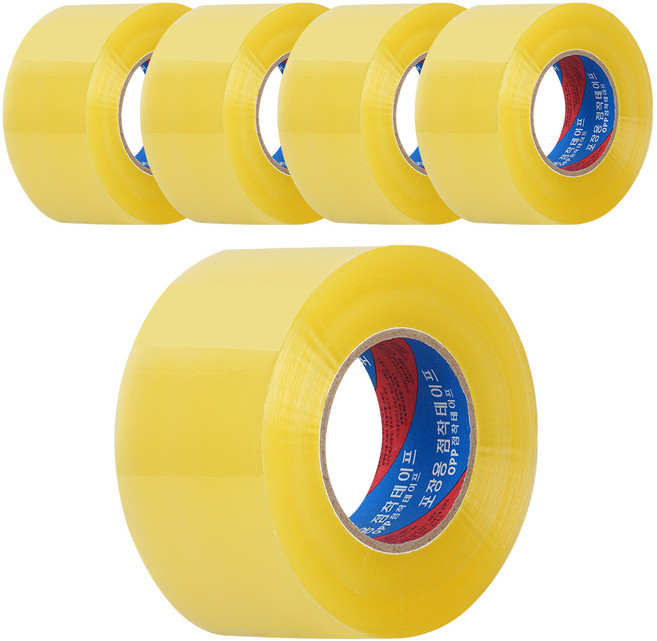 코멧 더 길어진 경포장용 투명 박스테이프 100m, 5개