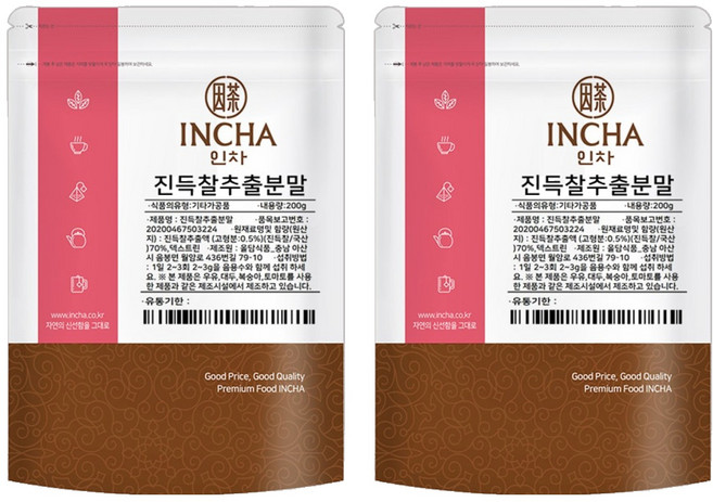 인차 진득찰 추출물 분말, 200g, 2개