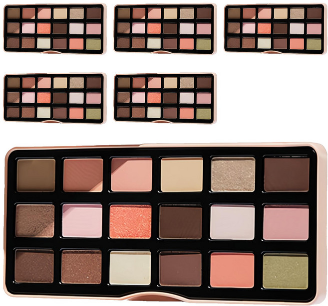 컬러딥 글램 에브리데이 18컬러 아이섀도우 팔레트, 혼합색상, 6개