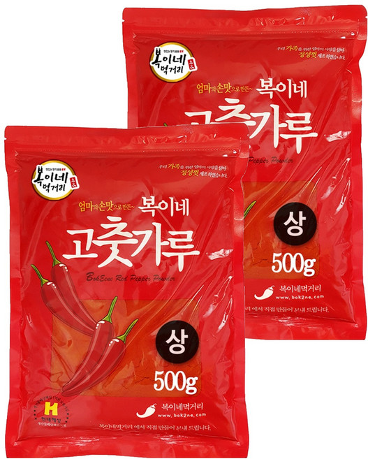 Bok2Nefood 辣椒粉 普通味 辣炒年糕用, 500g, 2包