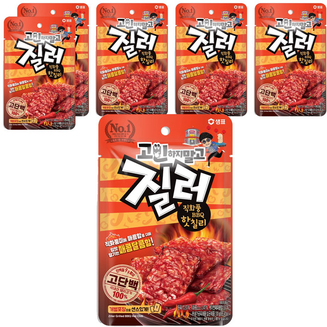 질러 직화풍 비비큐 핫 칠리, 30g, 6개