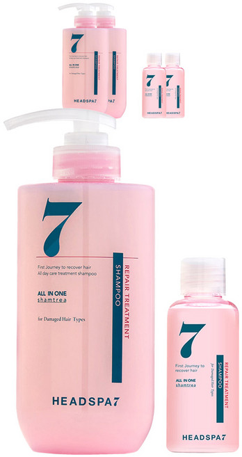헤드스파7 리페어 트리트먼트 샴푸 500ml + 70ml 세트, 3개