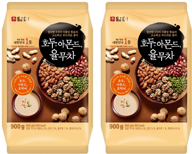 담터 호두아몬드 율무차, 900g, 1개입, 2개