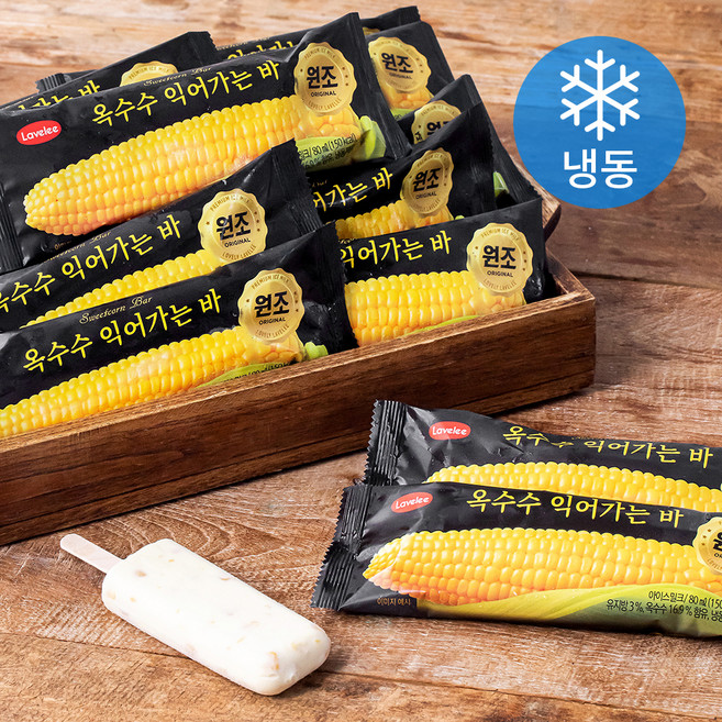 라벨리아이스크림 옥수수익어가는 아이스크림 (냉동), 80ml, 1개입, 40개