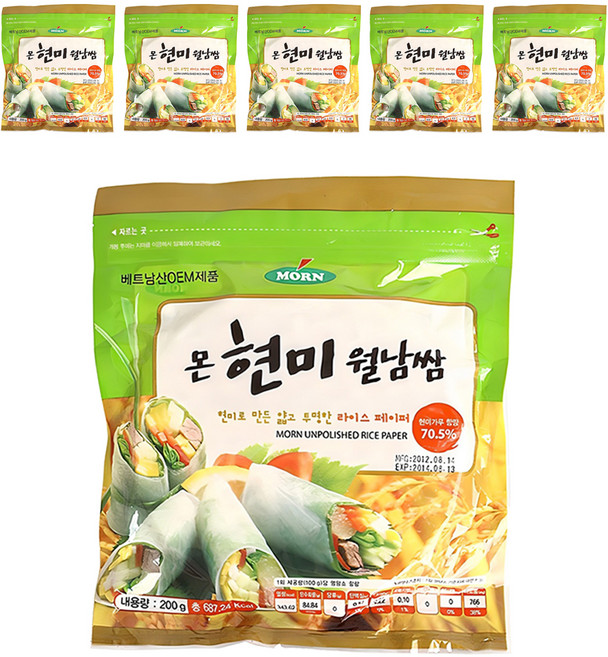 현미 월남쌈, 200g, 6包
