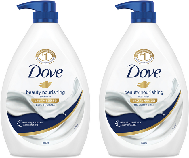 도브 뷰티 너리싱 바디워시, 1kg, 2개