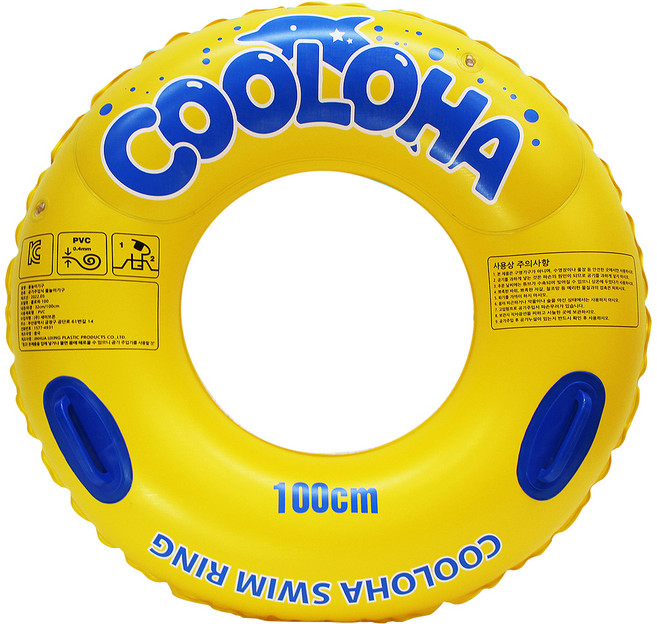 쿨로하 100cm 튜브, 옐로우, 1개