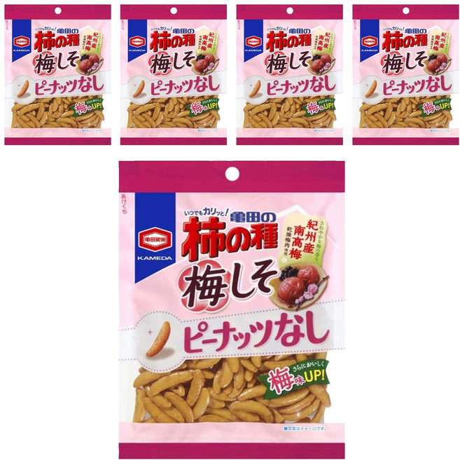 龜田製菓 柿之種 梅子紫蘇風味米果, 91g, 5包