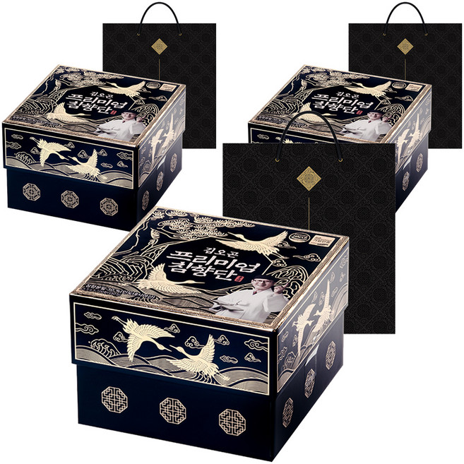 김오곤 프리미엄 침향단 100p + 쇼핑백, 450g, 3개