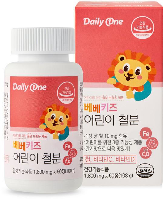 데일리원 베베키즈 어린이 철분, 1개, 108g