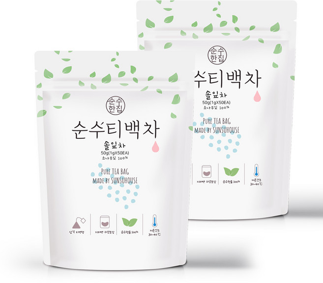 순수한집 솔잎차 삼각티백, 1g, 50개입, 2개