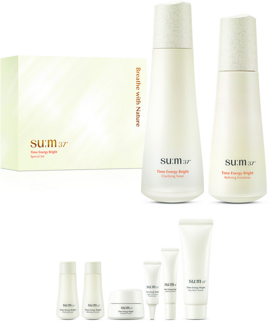 숨37도 타임에너지 브라이트 기초화장품 2종 세트, 1세트